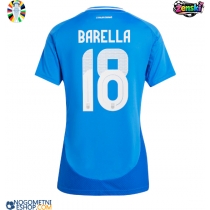 Ženski Nogometni dresi Italija Nicolo Barella #18 Domači EP 2024 Kratek Rokav